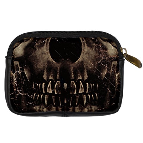 Skull Poster Background Digital Camera Leather Case from ArtsNow.com Back