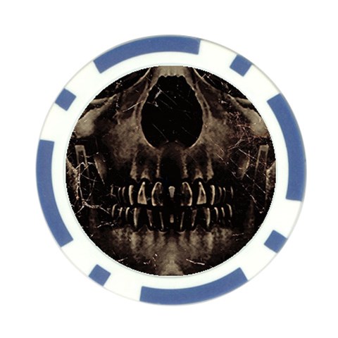 Skull Poster Background Poker Chip (10 Pack) from ArtsNow.com Front