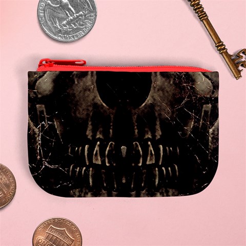 Skull Poster Background Coin Change Purse from ArtsNow.com Front