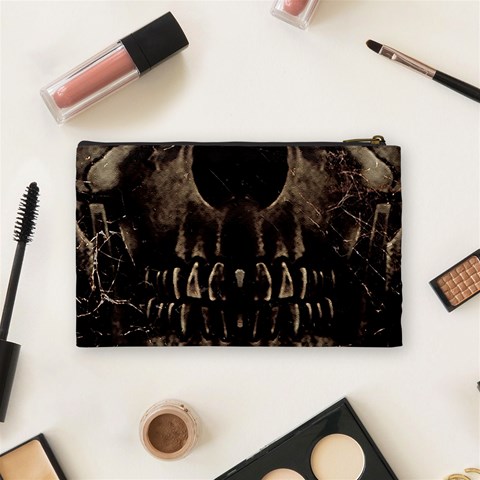 Skull Poster Background Cosmetic Bag (Medium) from ArtsNow.com Back