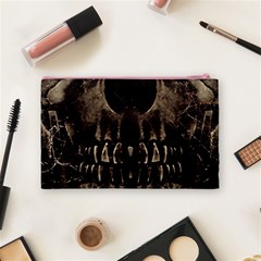 Skull Poster Background Cosmetic Bag (Medium) from ArtsNow.com Back