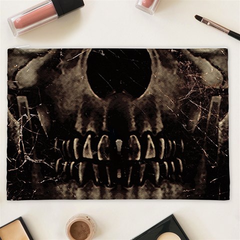 Skull Poster Background Cosmetic Bag (XXL) from ArtsNow.com Front