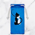 Blue White And Black Cats In Love Jewelry Bag