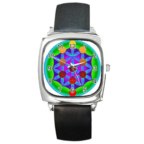 Life Tree Square Metal Watch from ArtsNow.com Front