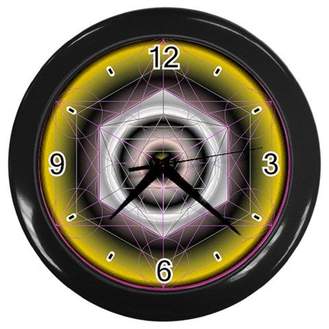 Metatrons Cube Wall Clock (Black) from ArtsNow.com Front