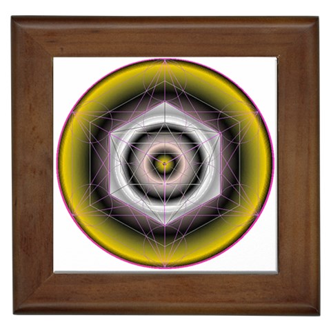 Metatrons Cube Framed Tile from ArtsNow.com Front