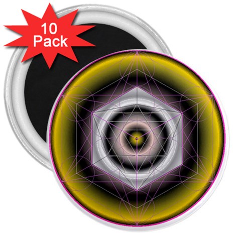 Metatrons Cube 3  Magnet (10 pack) from ArtsNow.com Front