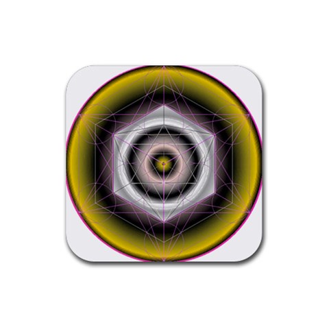 Metatrons Cube Rubber Coaster (Square) from ArtsNow.com Front