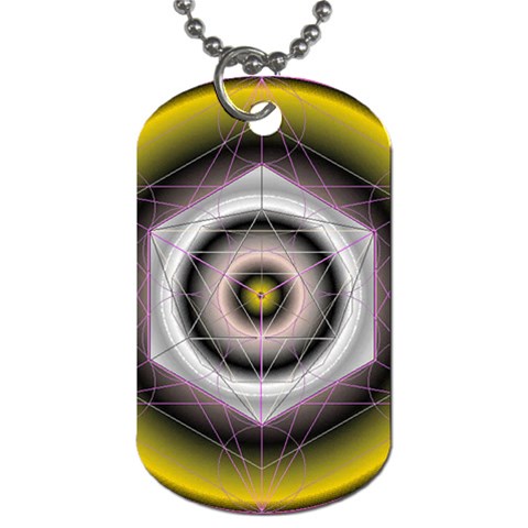 Metatrons Cube Dog Tag (One Side) from ArtsNow.com Front