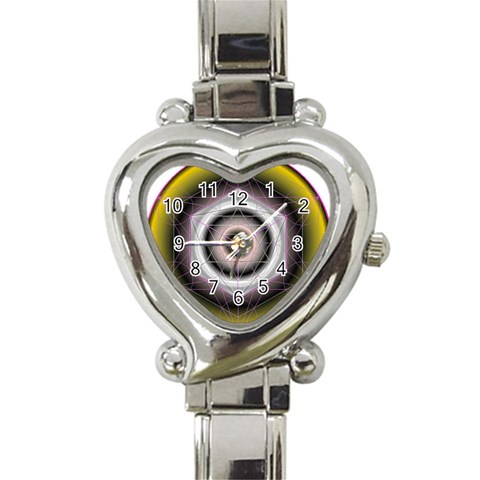 Metatrons Cube Heart Italian Charm Watch from ArtsNow.com Front