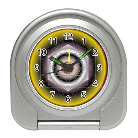 Metatrons Cube Travel Alarm Clock from ArtsNow.com Front