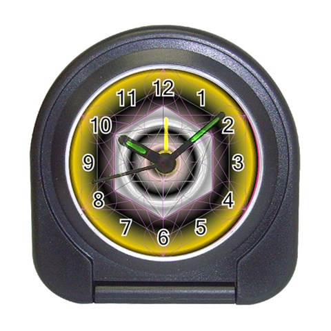 Metatrons Cube Travel Alarm Clock from ArtsNow.com Front