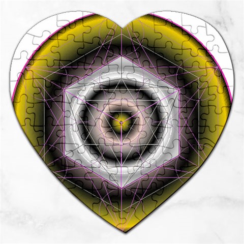 Metatrons Cube Jigsaw Puzzle (Heart) from ArtsNow.com Front