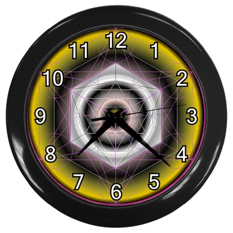 Metatrons Cube Wall Clock (Black) from ArtsNow.com Front