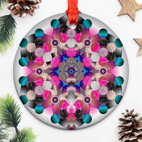 Music Harmonics Ornament (Round) from ArtsNow.com Front