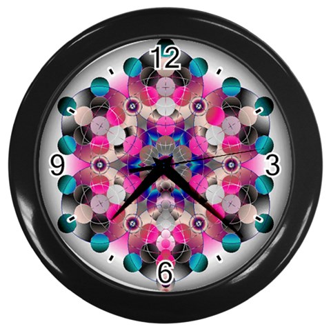 Music Harmonics Wall Clock (Black) from ArtsNow.com Front