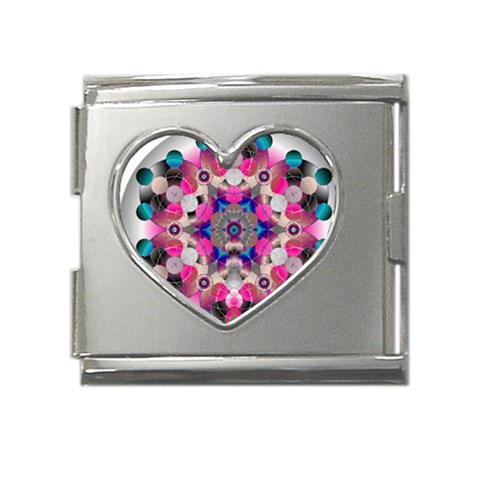 Music Harmonics Mega Link Heart Italian Charm (18mm) from ArtsNow.com Front