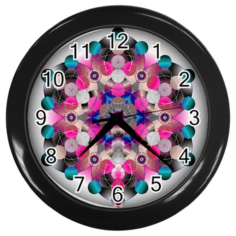 Music Harmonics Wall Clock (Black) from ArtsNow.com Front