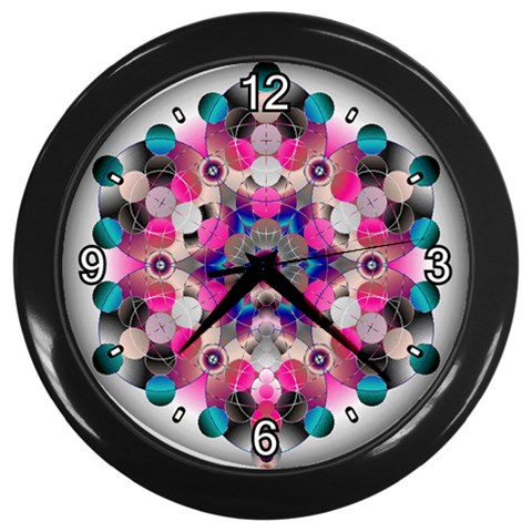 Music Harmonics Wall Clock (Black) from ArtsNow.com Front