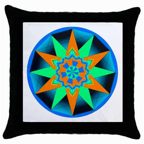 Polarity Throw Pillow Case (Black) from ArtsNow.com Front