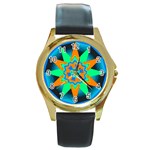 Polarity Round Gold Metal Watch