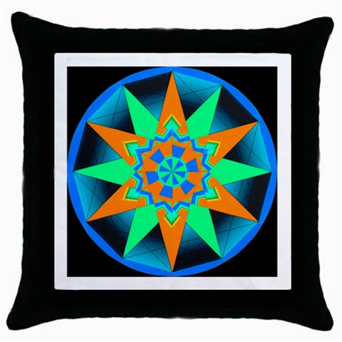 Polarity Throw Pillow Case (Black) from ArtsNow.com Front