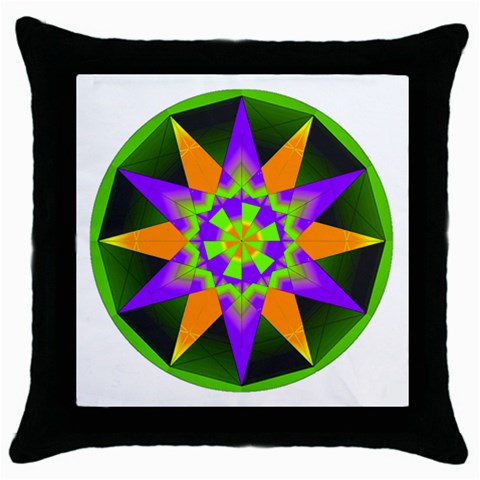 Polarity Throw Pillow Case (Black) from ArtsNow.com Front