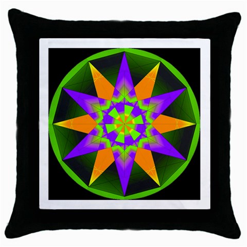 Polarity Throw Pillow Case (Black) from ArtsNow.com Front