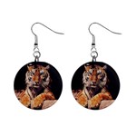 Bengal Tiger 1  Button Earrings