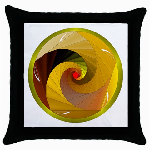 Rhythm Throw Pillow Case (Black) from ArtsNow.com Front