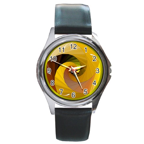 Rhythm Round Metal Watch from ArtsNow.com Front