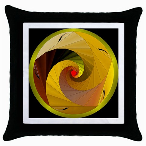 Rhythm Throw Pillow Case (Black) from ArtsNow.com Front