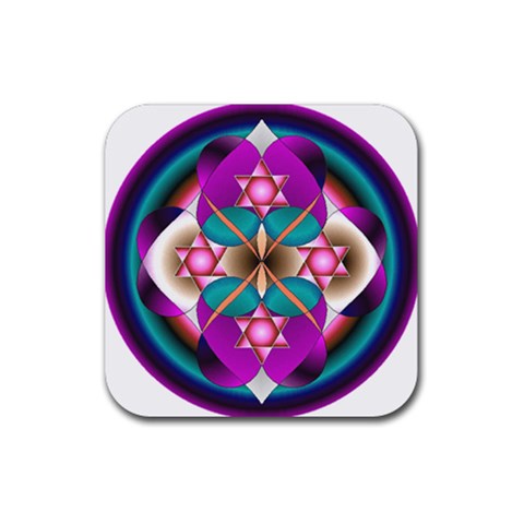 Sacred Heart Rubber Coaster (Square) from ArtsNow.com Front