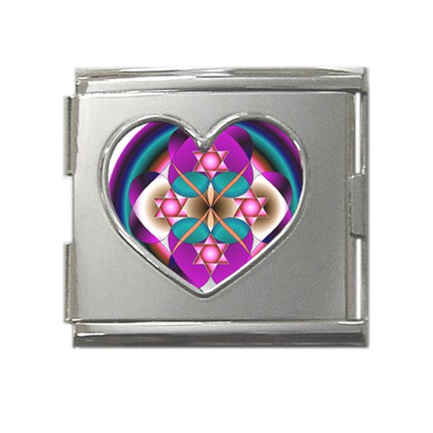 Sacred Heart Mega Link Heart Italian Charm (18mm) from ArtsNow.com Front