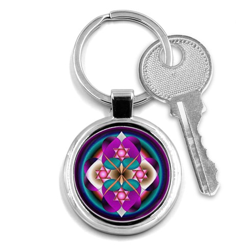 Sacred Heart Key Chain (Round) from ArtsNow.com Front