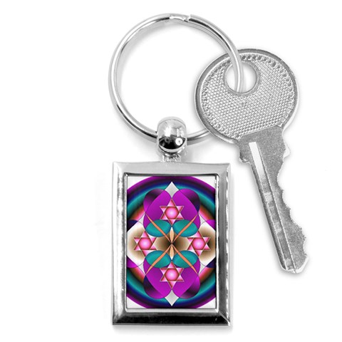 Sacred Heart Key Chain (Rectangle) from ArtsNow.com Front