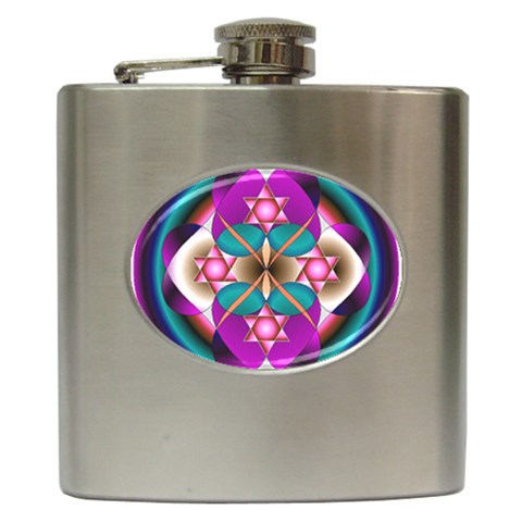 Sacred Heart Hip Flask (6 oz) from ArtsNow.com Front