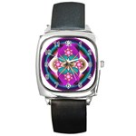 Sacred Heart Square Metal Watch