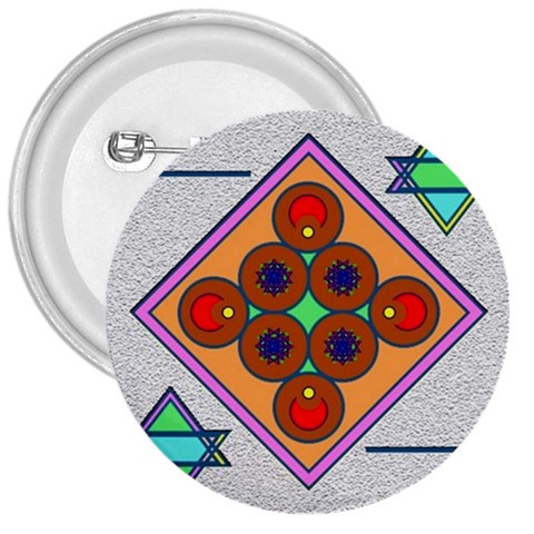 Sacred Mosaic 3  Button from ArtsNow.com Front