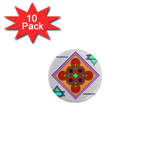 Sacred Mosaic 1  Mini Magnet (10 pack)  from ArtsNow.com Front