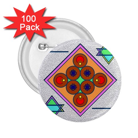 Sacred Mosaic 2.25  Button (100 pack) from ArtsNow.com Front