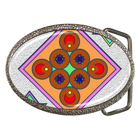 Sacred Mosaic Belt Buckle from ArtsNow.com Front