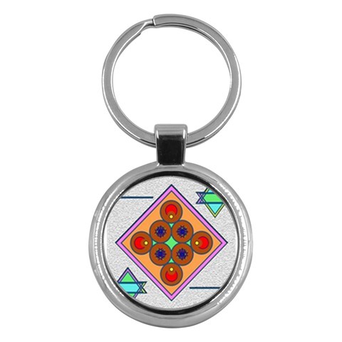 Sacred Mosaic Key Chain (Round) from ArtsNow.com Front