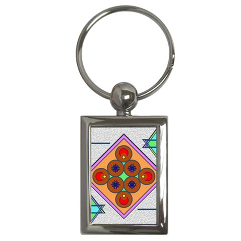 Sacred Mosaic Key Chain (Rectangle) from ArtsNow.com Front