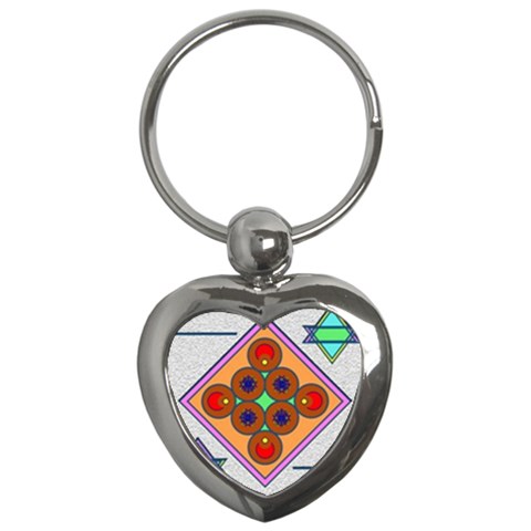 Sacred Mosaic Key Chain (Heart) from ArtsNow.com Front