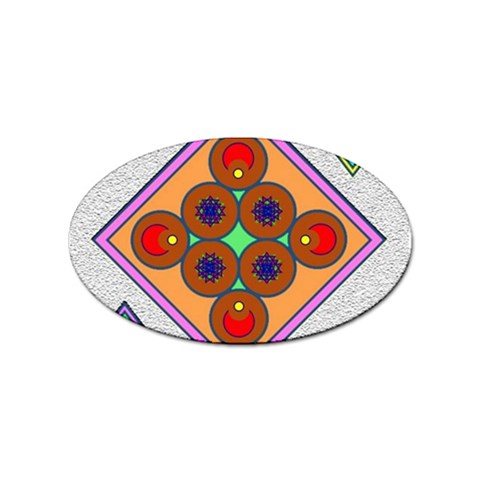 Sacred Mosaic Sticker (Oval) from ArtsNow.com Front