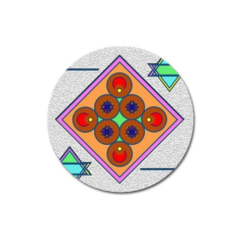 Sacred Mosaic Magnet 3  (Round) from ArtsNow.com Front