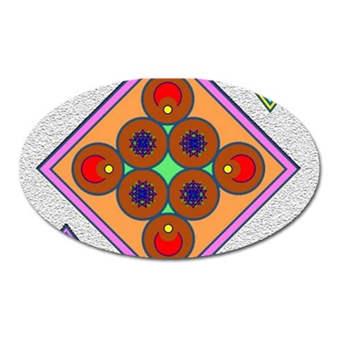 Sacred Mosaic Magnet (Oval) from ArtsNow.com Front