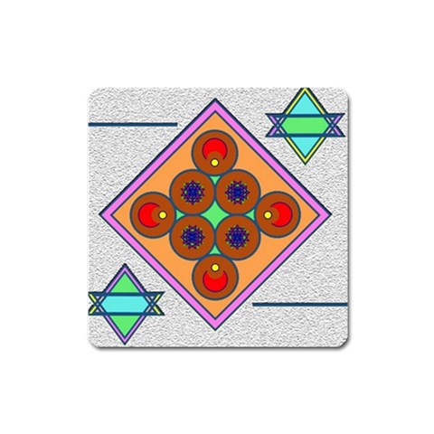 Sacred Mosaic Magnet (Square) from ArtsNow.com Front