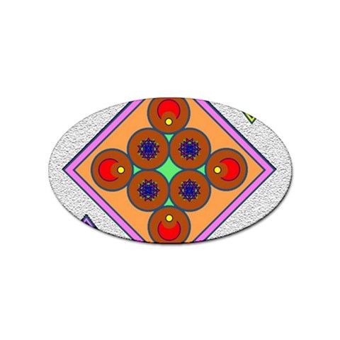 Sacred Mosaic Sticker Oval (100 pack) from ArtsNow.com Front